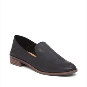 LUCKY BRAND Women’s Cahill Black Leather Flat Loafers Size 6